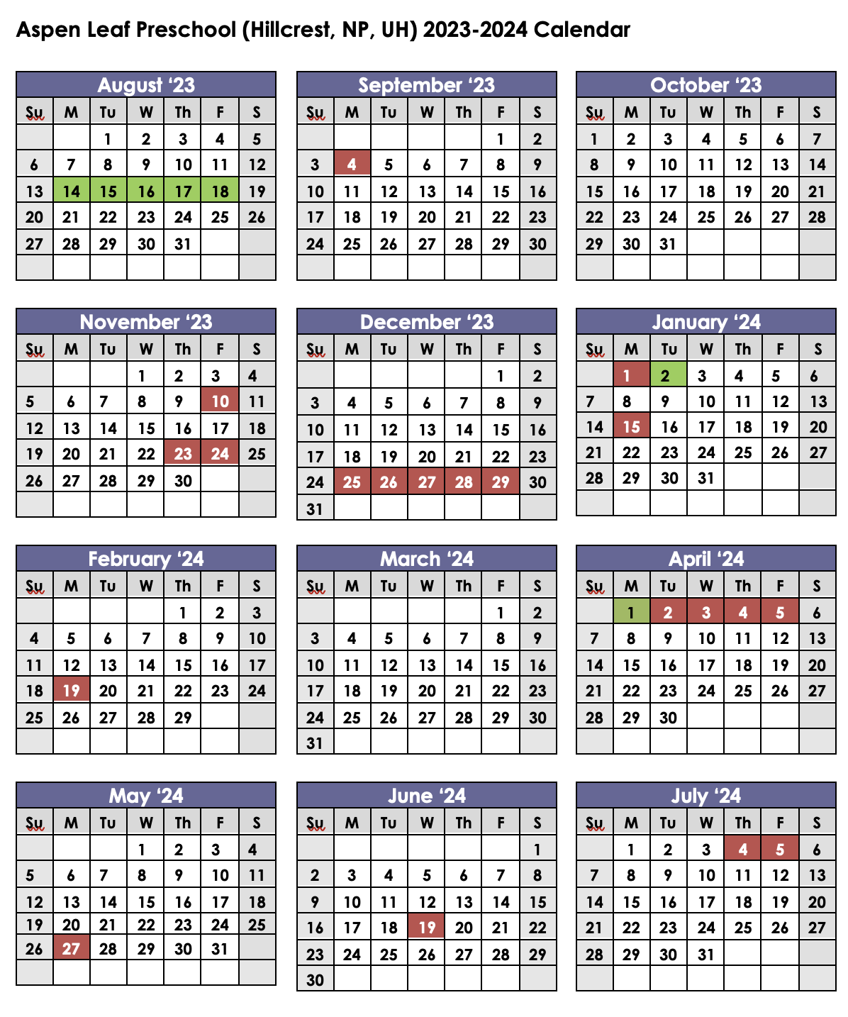 2023-2024 academic calendar