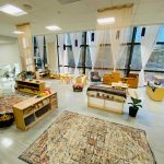 Photo of downtown preschool classroom, with preschool furniture and toys