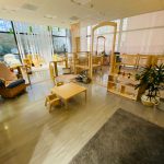 Photo of downtown preschool classroom, with preschool furniture and toys